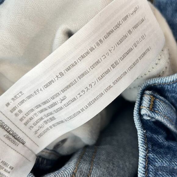 Abercrombie High Rise‎ Mom Jeans Distressed Ripped Denim Size 34 18S Short - Picture 13 of 14